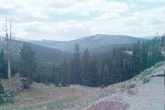 View west from Monarch Pass along Rt 50 in Colorado